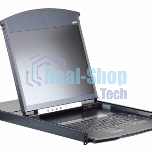 KVM консоль с переключателем ATEN 1L/1R 16p C5 D.Rail LCD KVM over IP SW