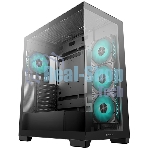 Компьютерный корпус Deepcool CG580 4F черный без БП ATX 6x120мм 3x140мм 2xUSB 3.0 audio bott PSU