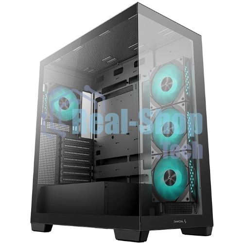 Компьютерный корпус Deepcool CG580 4F черный без БП ATX 6x120мм 3x140мм 2xUSB 3.0 audio bott PSU