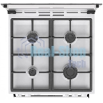 Плита газовая Gorenje GG6A11WF белый, конфорок 4 газовых, духовка 72 л, 60 см x 85 см x 60 см