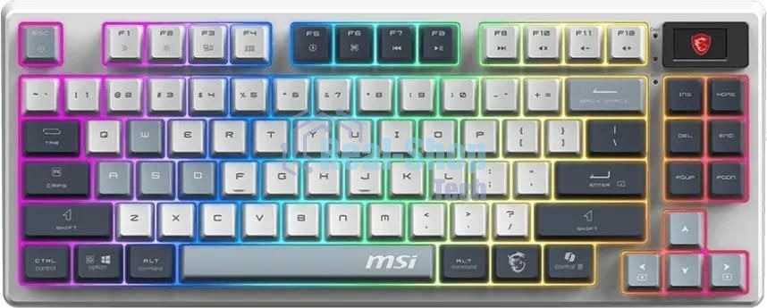 Клавиатура MSI Forge GK600 гибридная, Bluetooth, радиоканал, белый