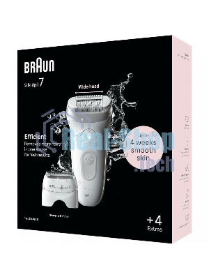 Эпилятор BRAUN SE7-041 белый/серебристый