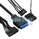Компьютерный корпус Minitower ExeGate mEVO-7807-NPX500 (mATX, БП 500NPX 12см, 1хUSB+1хUSB 3.0, черный 1x12см с RGb подсветкой)