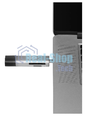 Кард-ридер Digma CR-СU2520-G/серый/SD/TF/micro-SD/micro-SDXC/miсro-SDHC/USB 2.0/Type-C/алюминий