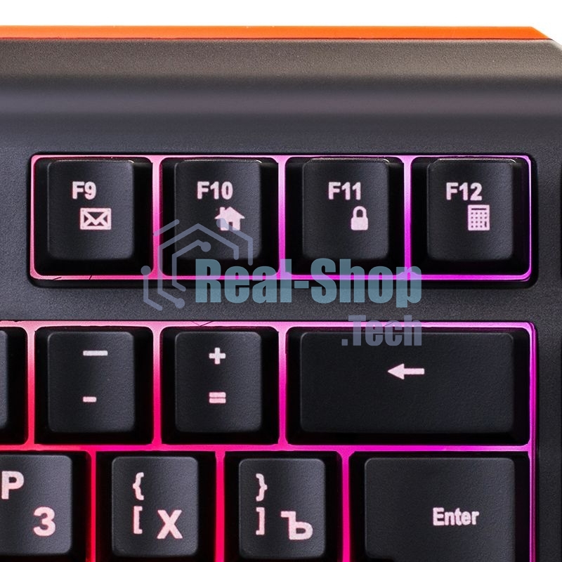 Клавиатура Oklick 717G Black Death проводная, USB Type-A, чёрный/серый