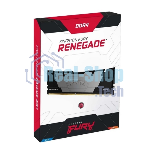 Оперативная память Kingston Fury Renegade, DDR4, 8GB (1x8GB), 3600MHz, CL16, DIMM, с радиатором, черный