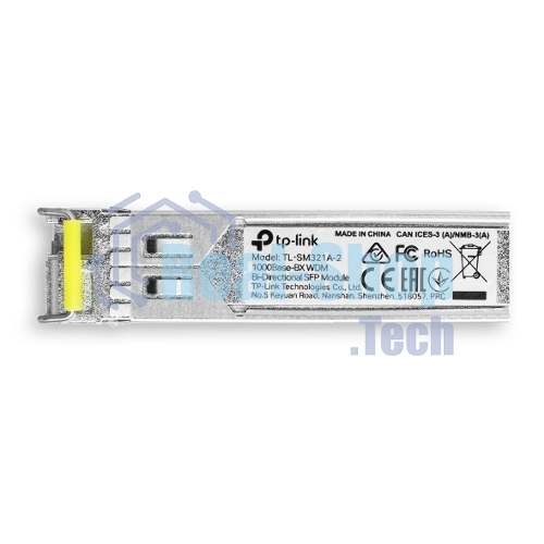 Модуль SFP TP-Link 1000Base-BX WDM Bi-Directional SFP module, TX: 1550 nm and RX: 1310 nm, 1 LC Simplex port, up to 2 km transmission distance in 9/125 m SMF (Single-Mode Fiber), Supports Digital Diagnostic Monitoring (DDM).