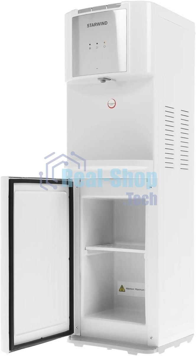Кулер для воды Starwind SW-1115EB, верхняя загрузка, нагрев 95 °С, охлаждение 10 °С, белый