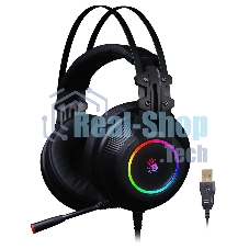 Гарнитура Bloody G528C чёрный, проводная, подсветка