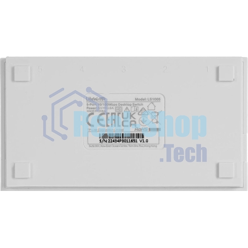 Коммутатор TP-Link LS1005, 5 портов Ethernet 100 Мбит/с