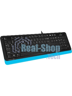 Комплект клавиатура+мышь A4Tech FStyler F1010 проводной, USB, 1600 DPI, чёрный/синий