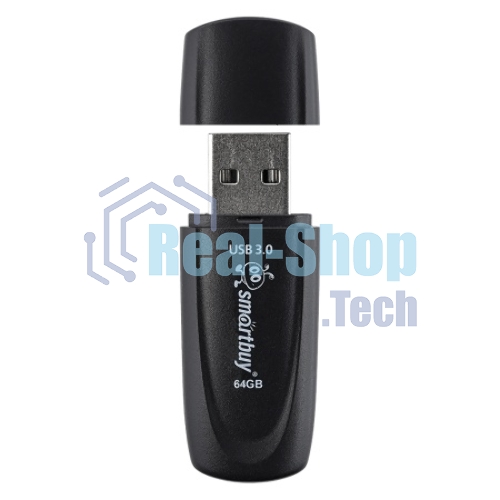 Флешка USB SmartBuy Scout black (SB064Gb3SCK), 64Gb, USB 3.0/3.1, R/W 100/40, черный
