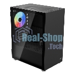 Компьютерный корпус Aerocool/Formula CS-111-G-BK-v1 (mATX, 0.5мм, стекло, USB 3.0 x1, USB 2.0 x2, 1x 12cm Black Fan)