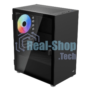 Компьютерный корпус Aerocool/Formula CS-111-G-BK-v1 (mATX, 0.5мм, стекло, USB 3.0 x1, USB 2.0 x2, 1x 12cm Black Fan)