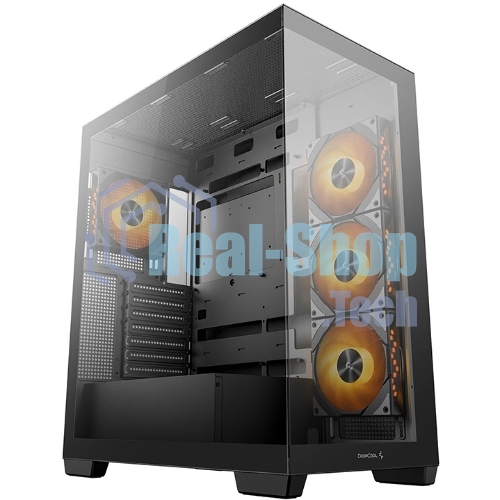 Компьютерный корпус Deepcool CG580 4F черный без БП ATX 6x120мм 3x140мм 2xUSB 3.0 audio bott PSU