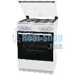 Плита газовая Gorenje GG6A11WF белый, конфорок 4 газовых, духовка 72 л, 60 см x 85 см x 60 см