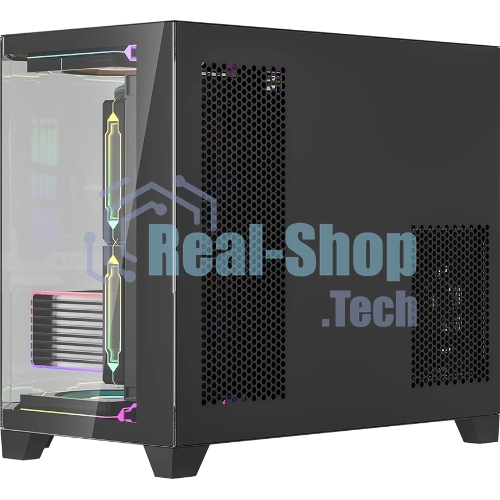 Компьютерный корпус AeroCool/Formula Crystal Z6M Floe черный без БП mATX 4x120мм 2xUSB3.0 audio bott PSU