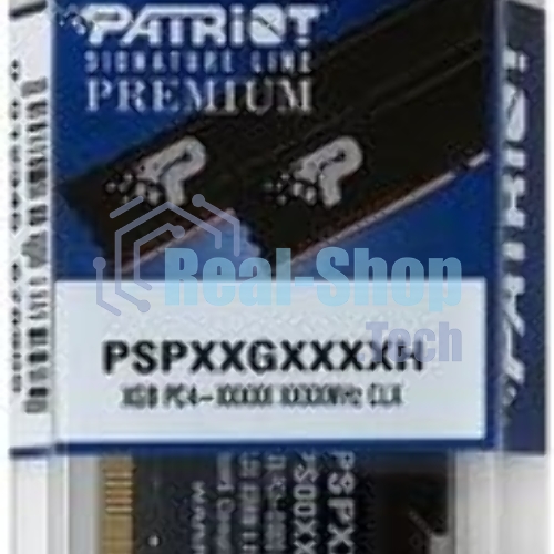 Оперативная память Patriot Signature Premium, DDR4, 32GB (1x32GB), 3200 MHz, CL22, с радиатором, чёрный