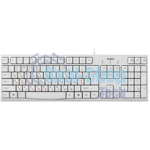Клавиатура SVEN KB-S300 проводная, USB Type-A, белый