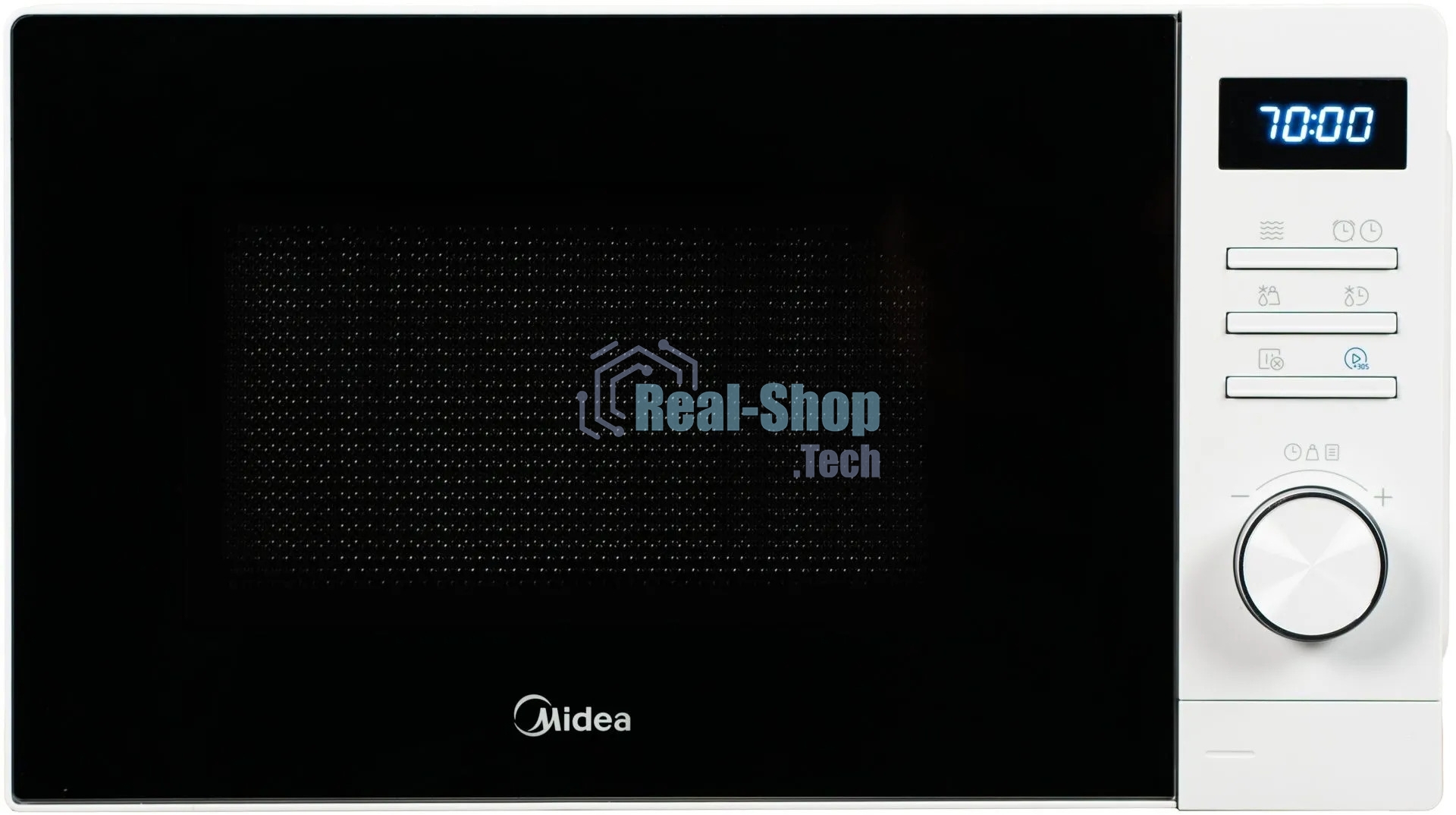 Микроволновая печь Midea AM720C2VR-W белый, 20 л, 700 Вт, переключатели - кнопки, поворотный механизм
