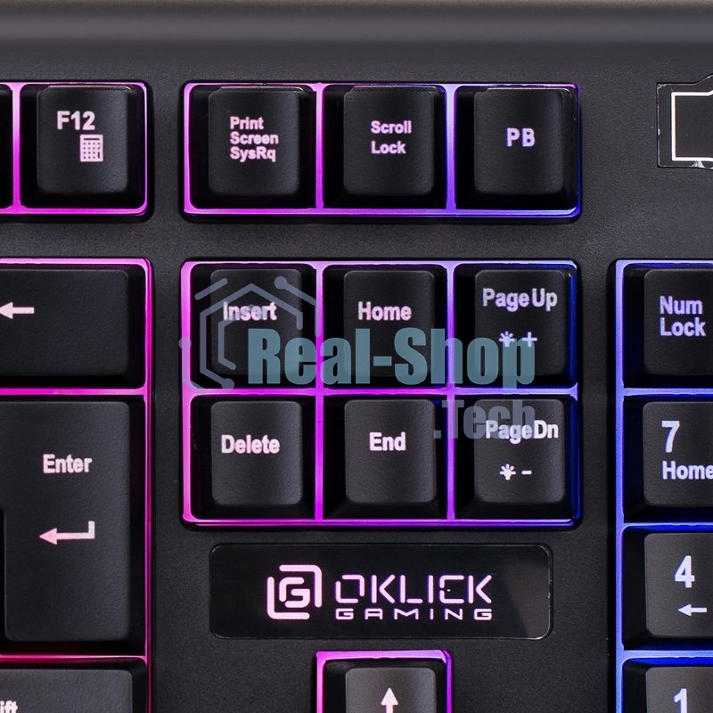 Клавиатура Oklick 717G Black Death проводная, USB Type-A, чёрный/серый