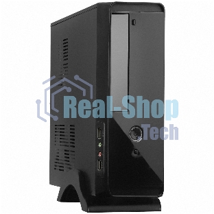 Компьютерный корпус MiniITX ExeGate MI-209 Black, miniITX/mATX, (M300, 80мм), 2хUSB, Audio