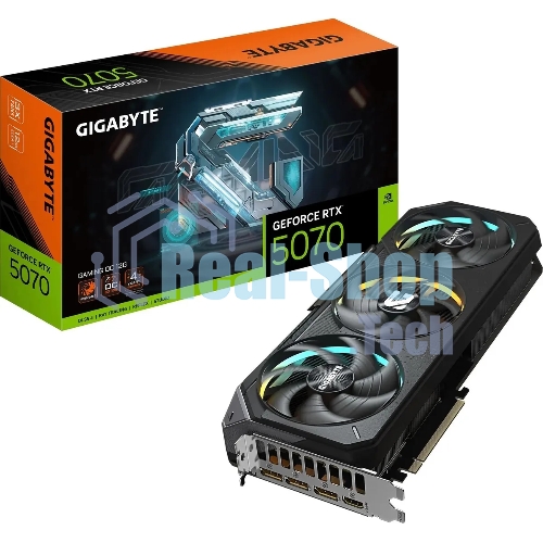 Видеокарта Gigabyte PCI-E GV-N5070GAMING OC-12GD 1.0 NVIDIA GeForce RTX 5070 12Gb 192bit GDDR7 2805/28000 HDMIx1 DPx3 HDCP Ret