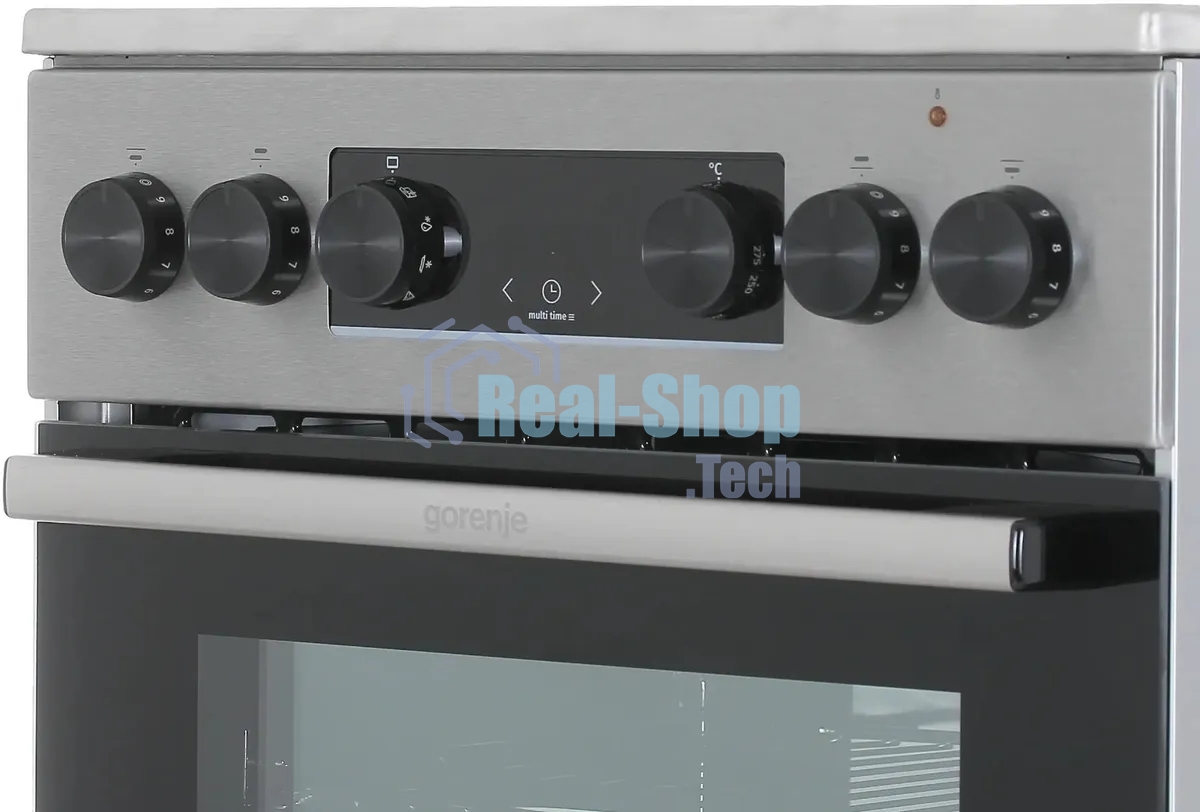 Плита электрическая Gorenje GEC5C40XAOT серебристый, конфорок 4 шт, духовка 70 л, 50 см x 85 см x 59.4 см