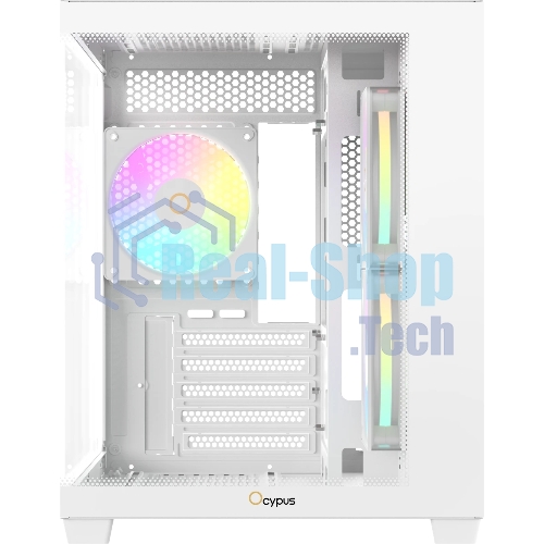 Корпус Ocypus Gamma C54 WH ARGB, Mini-Tower, белый, 3 x 120 мм