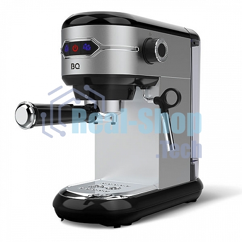 Кофеварка рожковая BQ CM3001 сталь-черный, исп. кофе - молотый, 1 л, 1450 Вт, 15 бар