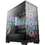 Компьютерный корпус Deepcool CG580 4F черный без БП ATX 6x120мм 3x140мм 2xUSB 3.0 audio bott PSU