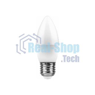 Лампа светодиодная Feron LB-97 7W 230V E27 4000K свеча