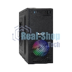 Компьютерный корпус Minitower ExeGate mEVO-7807-NPX500 (mATX, БП 500NPX 12см, 1хUSB+1хUSB 3.0, черный 1x12см с RGb подсветкой)