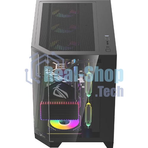 Компьютерный корпус AeroCool/Formula Crystal Z6M Floe черный без БП mATX 4x120мм 2xUSB3.0 audio bott PSU