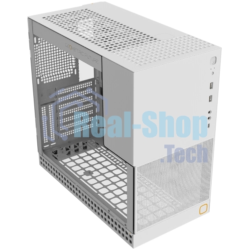Компьютерный корпус без блока питания Geometric Future Model 4 King Arthur, Midi-Tower, TG, no fans, 2xUSB-A 3.0, 1xUSB 3.2 Type-C, E-ATX, ATX, mATX, mITX белый
