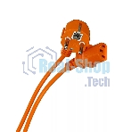 Кабель компьютер-розетка 220V (EURO) VDE 1,8 м 3G0,75мм2 VCOM CE021-O, оранжевый