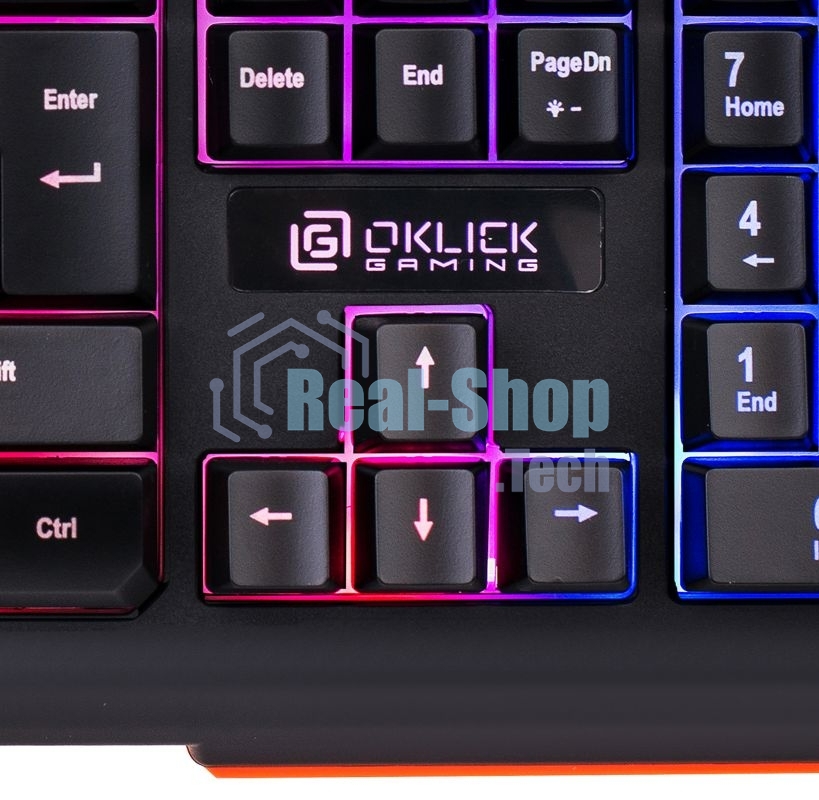 Клавиатура Oklick 717G Black Death проводная, USB Type-A, чёрный/серый