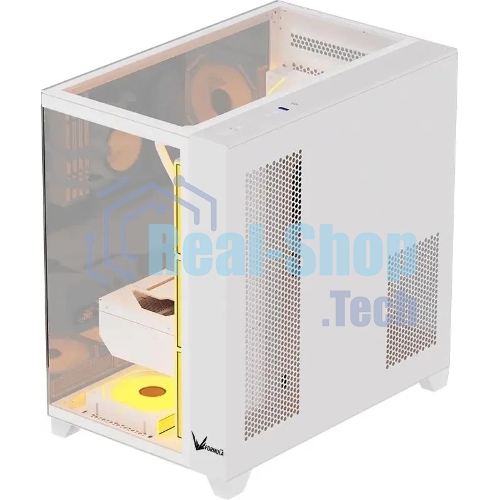 Компьютерный корпус Aerocool/Formula Crystal Z9 белый без БП ATX 7x120мм 2xUSB3.0 audio bott PSU