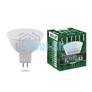 Лампа светодиодная SAFFIT SBMR1607 (55027) 7Вт 230В GU5.3 теплый