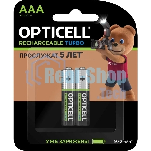 Аккумулятор Opticell Turbo 6080003 AAA NiMH 970mAh (2шт) блистер