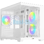 Корпус Ocypus Gamma C54 WH ARGB, Mini-Tower, белый, 3 x 120 мм
