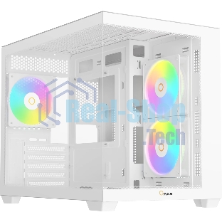 Корпус Ocypus Gamma C54 WH ARGB, Mini-Tower, белый, 3 x 120 мм