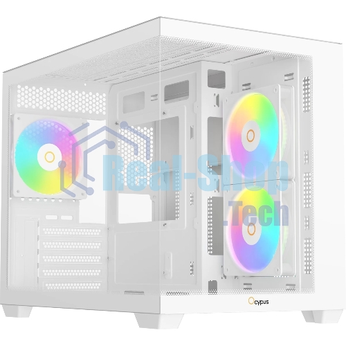 Корпус Ocypus Gamma C54 WH ARGB, Mini-Tower, белый, 3 x 120 мм