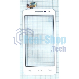 Сенсорное стекло (тачскрин) для Alcatel POP D5 5038D, белое