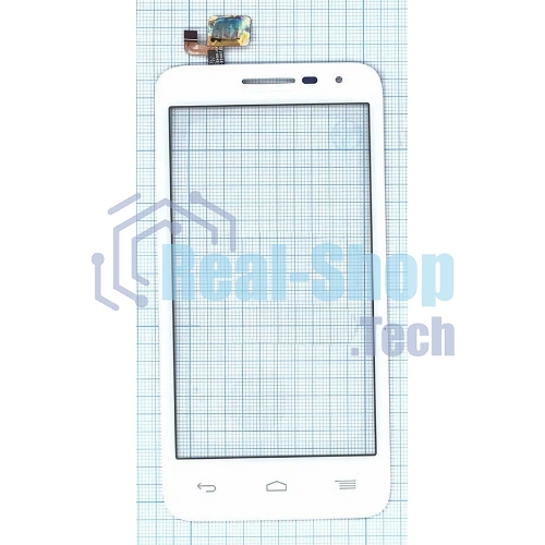Сенсорное стекло (тачскрин) для Alcatel POP D5 5038D, белое