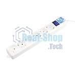 Фильтр-удлинитель PC PRO, 3 м, 6 р, белый, 16А, SPL6-16-P-3M