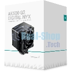 Кулер для процессора DEEPCOOL AK500 G2 DIGITAL NYX LGA1851/1700/1200/115X/AM5/AM4 (9шт/кор, TDP 240W, PWM, Fan 120мм, 5 тепл. Трубок, Copper Base, черный) RET (R-AK500G2-BKNNMN-GJD-1)