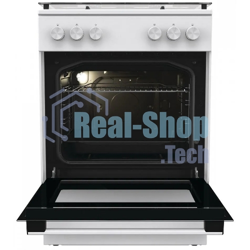 Плита газовая Gorenje GG6A11WF белый, конфорок 4 газовых, духовка 72 л, 60 см x 85 см x 60 см