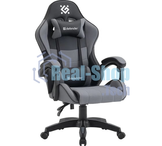 Кресло игровое Defender STRIDER черный/серый, PU