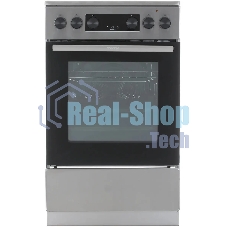 Плита электрическая Gorenje GEC5C40XAOT серебристый, конфорок 4 шт, духовка 70 л, 50 см x 85 см x 59.4 см